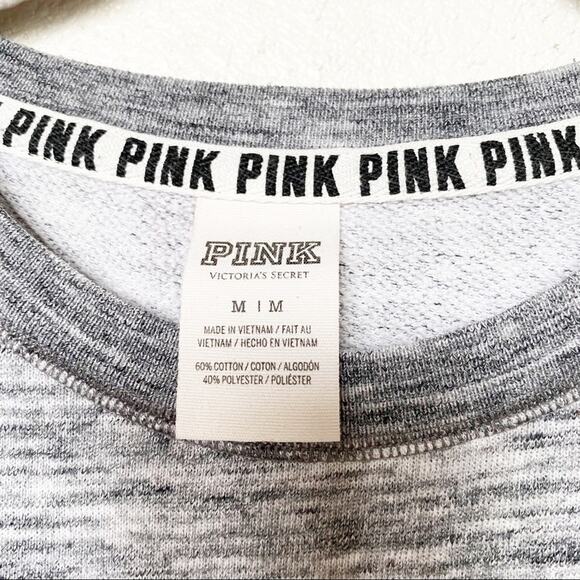 PINK Victoria’s Secret Logo Marled Sweatshirt Size Medium - Picture 7 of 9